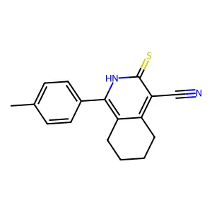 3-Mercapto-1-(4-methylphenyl)-5,6,7,8-tetrahydro-4-isoquinolinecarbonitrile structure