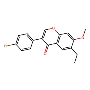 3-(4-bromophenyl)-6-ethyl-7-methoxy-4H-chromen-4-one structure