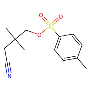 3,3-Dimethyl-4-[(4-methylbenzenesulfonyl)oxy]butanenitrile structure