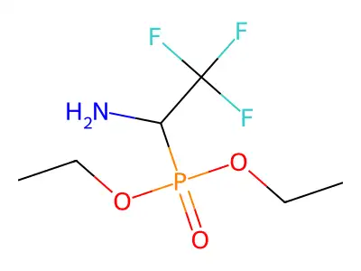 Diethyl (1-amino-2,2,2-trifluoroethyl)phosphonate structure