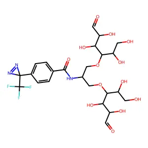 2-N-(4-(1-azitrifluoroethyl)benzoyl)-1,3-bis-(mannos-4-yloxy)-2-propylamine structure