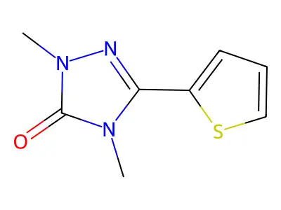 3H-1,2,4-Triazol-3-one, 2,4-dihydro-2,4-dimethyl-5-(2-thienyl)- structure