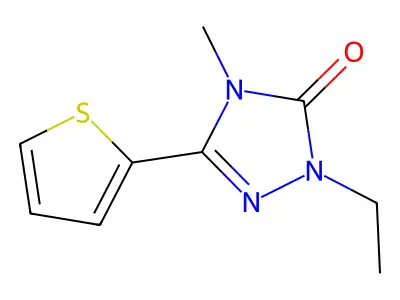 3H-1,2,4-Triazol-3-one, 2,4-dihydro-2-ethyl-4-methyl-5-(2-thienyl)- structure