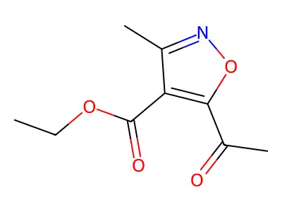 Ethyl 5-acetyl-3-methylisoxazole-4-carboxylate structure