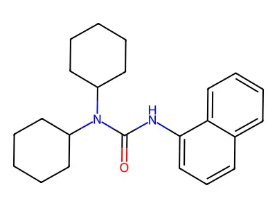 N,N-Dicyclohexyl-N'-1-naphthalenylurea structure