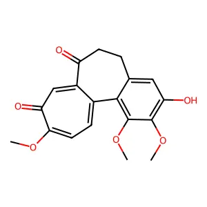 Benzo(a)heptalene-7,9-dione, 5,6-dihydro-3-hydroxy-1,2,10-trimethoxy- structure