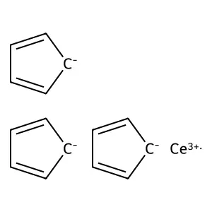 Tris(eta5-2,4-cyclopentadien-1-yl)cerium structure