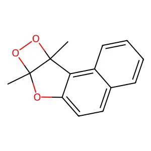 7a,9a-Dihydro-7a,9a-dimethyl(1,2)dioxeto(3,4-b)naphtho(1,2-d)furan structure