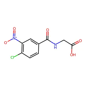 (4-Chloro-3-nitro-benzoylamino)-acetic acid structure