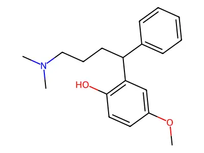 Phenol, 2-(4-(dimethylamino)-1-phenylbutyl)-4-methoxy- structure