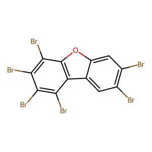 1,2,3,4,7,8-Hexabromodibenzofuran structure