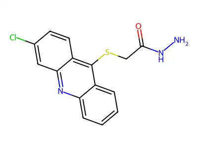 Acetic acid, ((3-chloro-9-acridinyl)thio)-, hydrazide structure