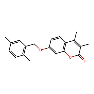 7-[(2,5-dimethylphenyl)methoxy]-3,4-dimethyl-2H-chromen-2-one structure