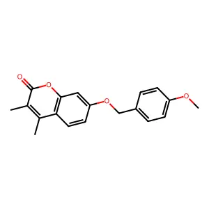 7-[(4-methoxybenzyl)oxy]-3,4-dimethyl-2H-chromen-2-one structure