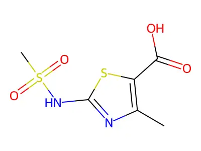 4-Methyl-2-[(methylsulfonyl)amino]-1,3-thiazole-5-carboxylic acid structure