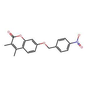 3,4-Dimethyl-7-[(4-nitrophenyl)methoxy]chromen-2-one structure