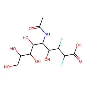 N-Acetyl-2-deoxy-2,3-difluoroneuraminic acid structure