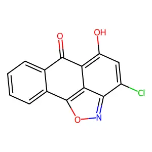 3-chloro-5-hydroxy-6H-anthra[1,9-cd]isoxazol-6-one structure