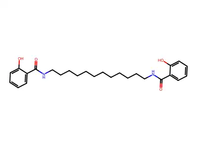 Benzamide, N,N'-1,12-dodecanediylbis(2-hydroxy- structure