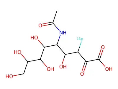 N-acetyl-3-fluoroneuraminic acid structure