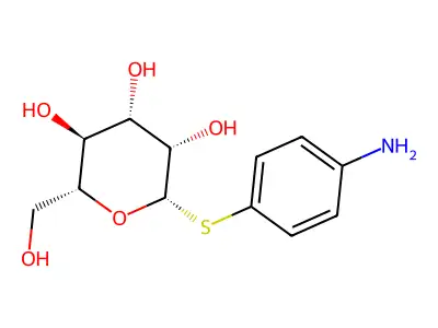 2-[(4-Aminophenyl)thio]-6-(hydroxymethyl)oxane-3,4,5-triol structure