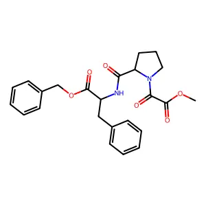 N-Carbomethoxycarbonyl-prolyl-phenylalanyl-benzyl ester structure