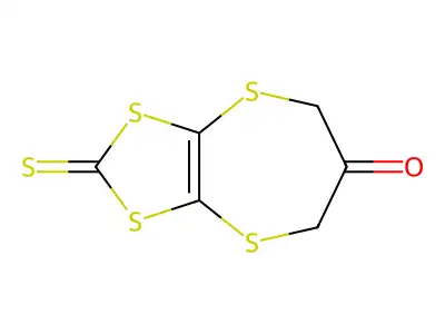 5H-1,3-Dithiolo[4,5-b][1,4]dithiepin-6(7H)-one, 2-thioxo- structure
