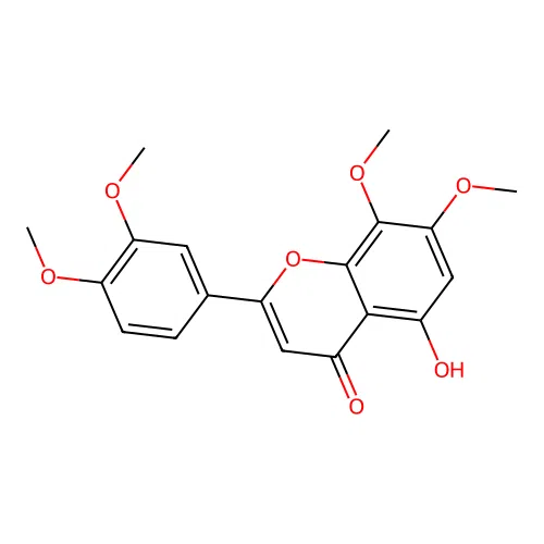 2-(3,4-Dimethoxyphenyl)-5-hydroxy-7,8-dimethoxy-4H-1-benzopyran-4-one structure
