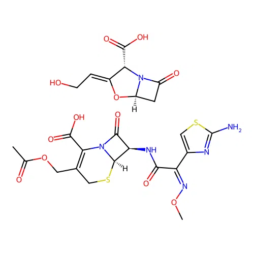 Cefotaxime & Clavulanic acid structure