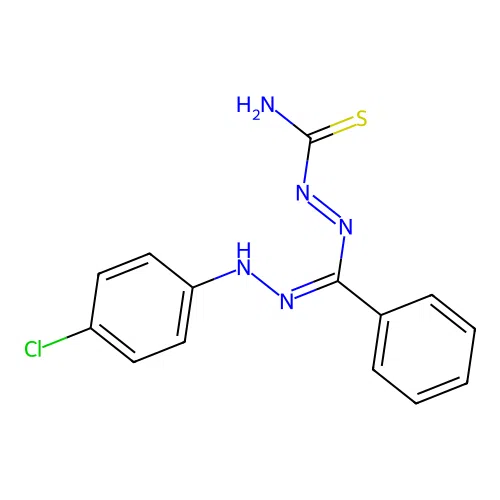 1-(4-Chlorophenyl)-3-phenyl-5-formazancarbothioamide structure