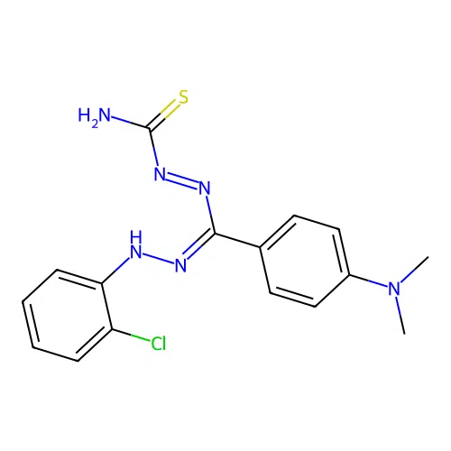 1-(2-Chlorophenyl)-3-(4-(dimethylamino)phenyl)-5-formazancarbothioamide structure