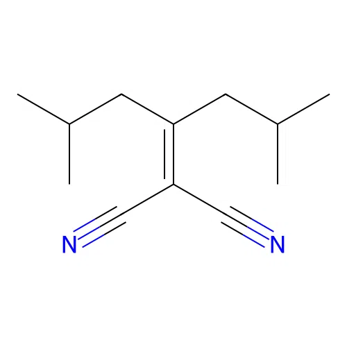 2-(1-Isobutyl-3-methylbutylidene)malononitrile structure