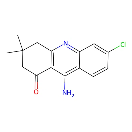 9-amino-6-chloro-3,3-dimethyl-3,4-dihydroacridin-1(2H)-one structure