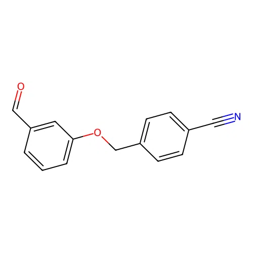 4-[(3-Formylphenoxy)methyl]benzonitrile structure
