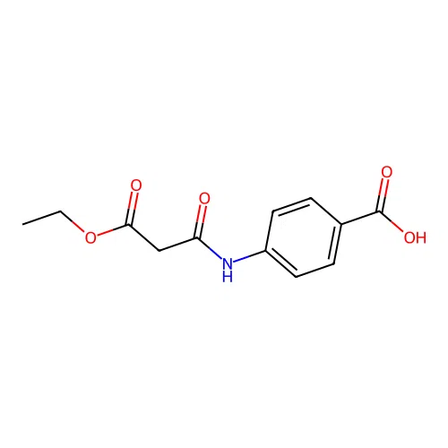 4-(3-Ethoxy-3-oxopropanamido)benzoic acid structure