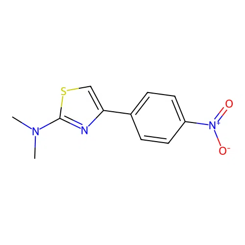 2-(Dimethylamino)-4-{4-nitrophenyl}-1,3-thiazole structure
