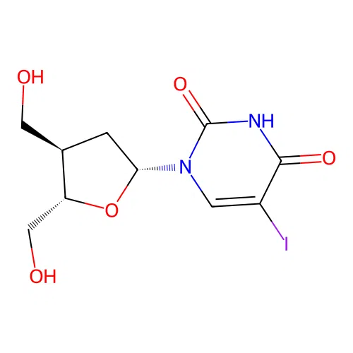 Uridine, 2',3'-dideoxy-3'-(hydroxymethyl)-5-iodo- structure