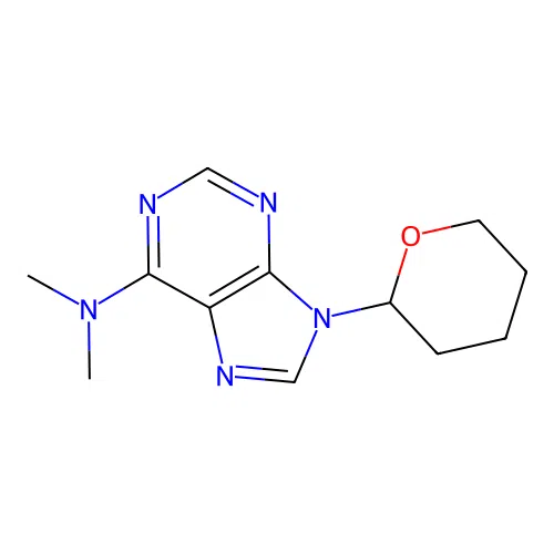 N,N-dimethyl-9-(oxan-2-yl)purin-6-amine structure