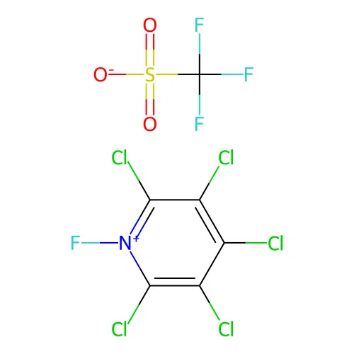 n-Fluoropentachloropyridinium triflate structure