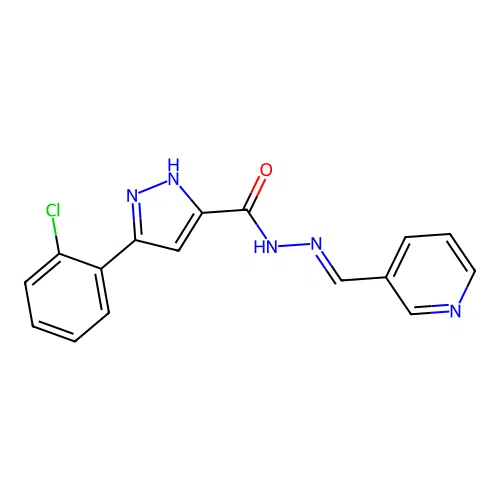 3-(2-Chlorophenyl)-N'-(3-pyridinylmethylene)-1H-pyrazole-5-carbohydrazide structure