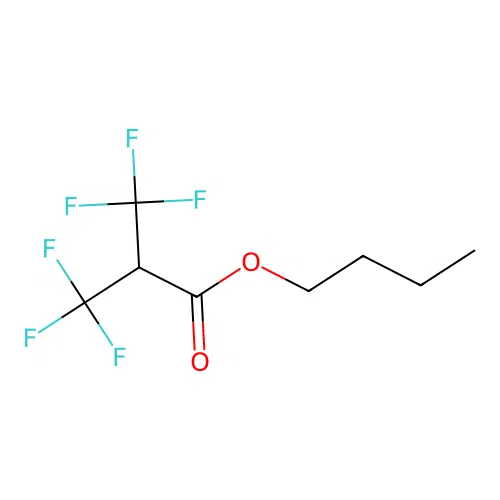 Butyl 3,3,3-trifluoro-2-(trifluoromethyl)propanoate structure