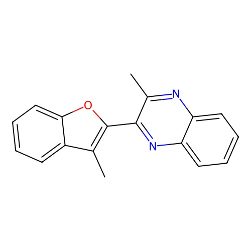 3-Methyl-2-(3-methylquinoxalin-2-yl)benzo[b]furan structure