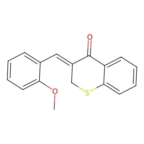 4H-1-Benzothiopyran-4-one, 2,3-dihydro-3-((2-methoxyphenyl)methylene)-, (Z)- structure