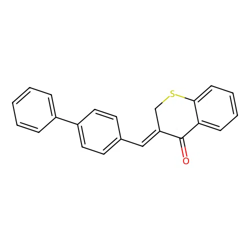 4H-1-Benzothiopyran-4-one, 2,3-dihydro-3-((1,1'-biphenyl)-4-ylmethylene)-, (Z)- structure