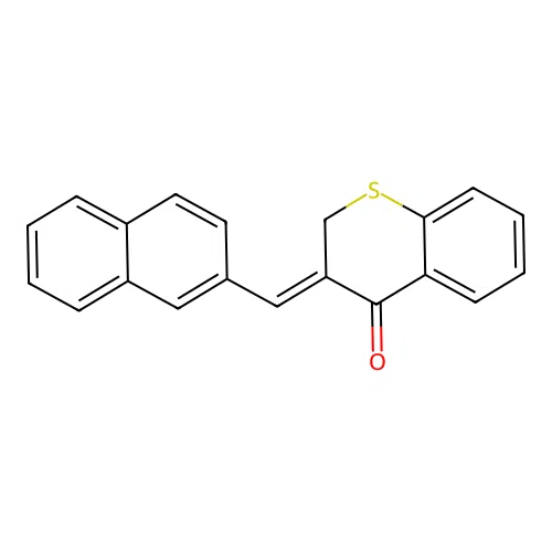 4H-1-Benzothiopyran-4-one, 2,3-dihydro-3-(2-naphthalenylmethylene)-, (Z)- structure