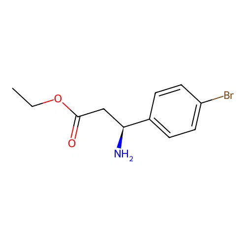 ethyl (3S)-3-amino-3-(4-bromophenyl)propanoate structure