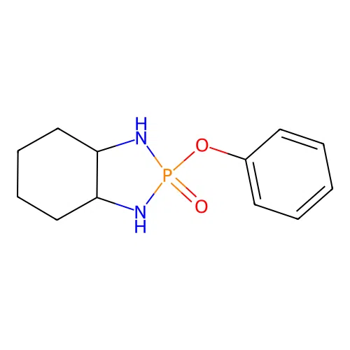 2-Phenoxy-1,3,3a,4,5,6,7,7a-octahydrobenzo[d][1,3,2]diazaphosphole 2-oxide structure