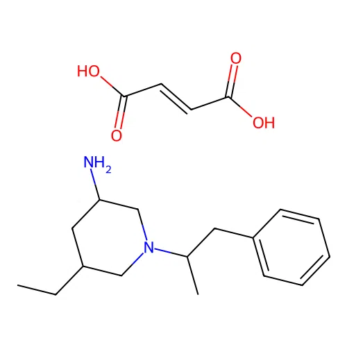 3-Piperidinamine, 1-ethyl-N-(1-methyl-2-phenylethyl)-, (Z)-2-butenedioate (1:1) structure