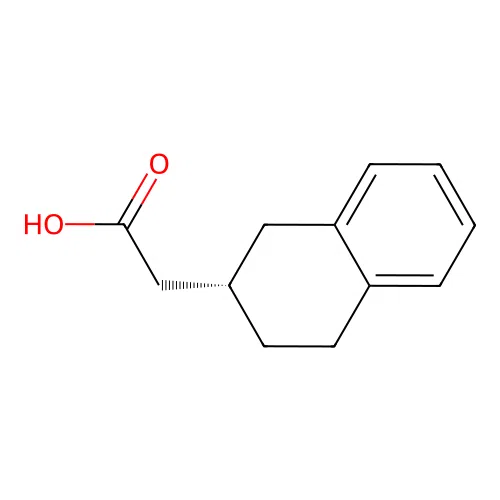 (S)-(-)-1,2,3,4-tetrahydronaphthalen-2-ylacetic acid structure