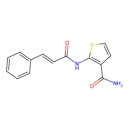 2-Cinnamamidothiophene-3-carboxamide structure